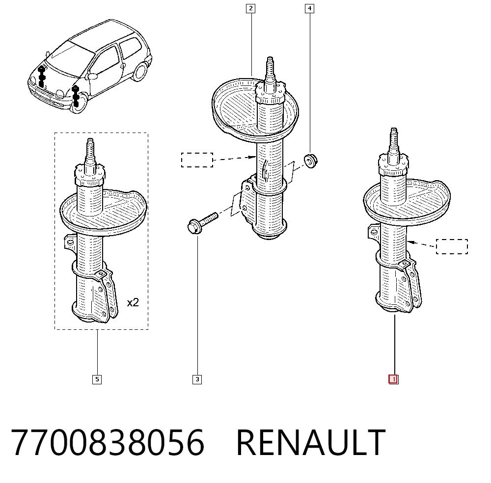 Amortiguadores Renault Twingo I desde 61,86 €