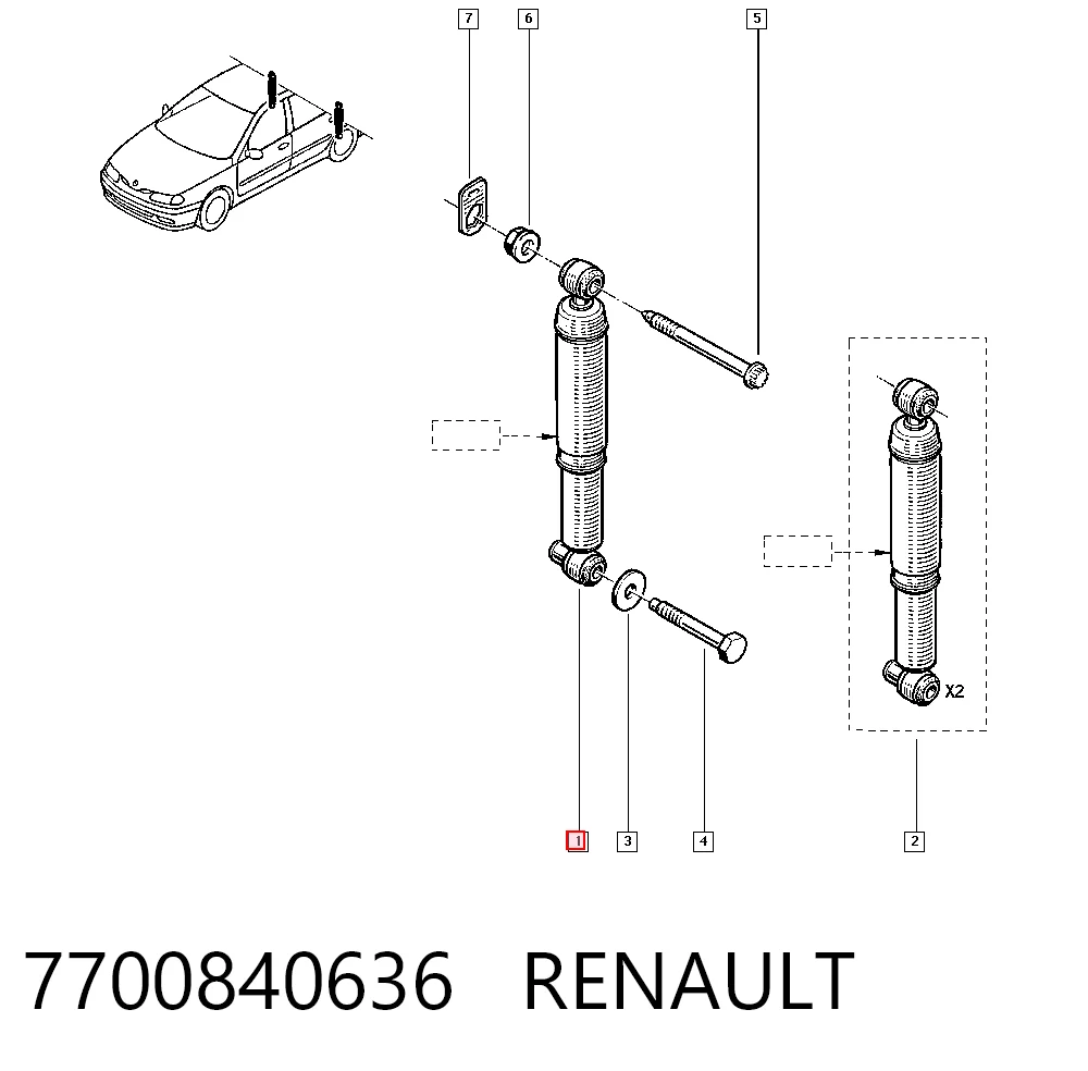 Amortiguadores posteriores Renault Laguna I (1995-2002)