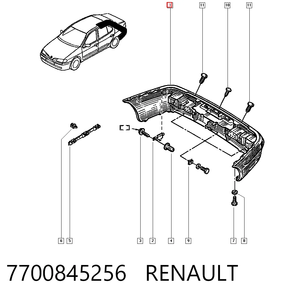 Paragolpes trasero Renault Megane I coupé comprar en España