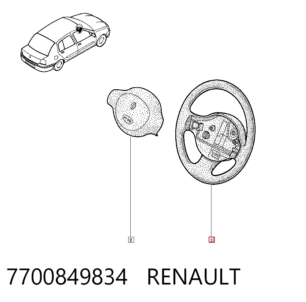 Comprar Volante Renault Clio  LB0, LB1, LB2 a bajo precio