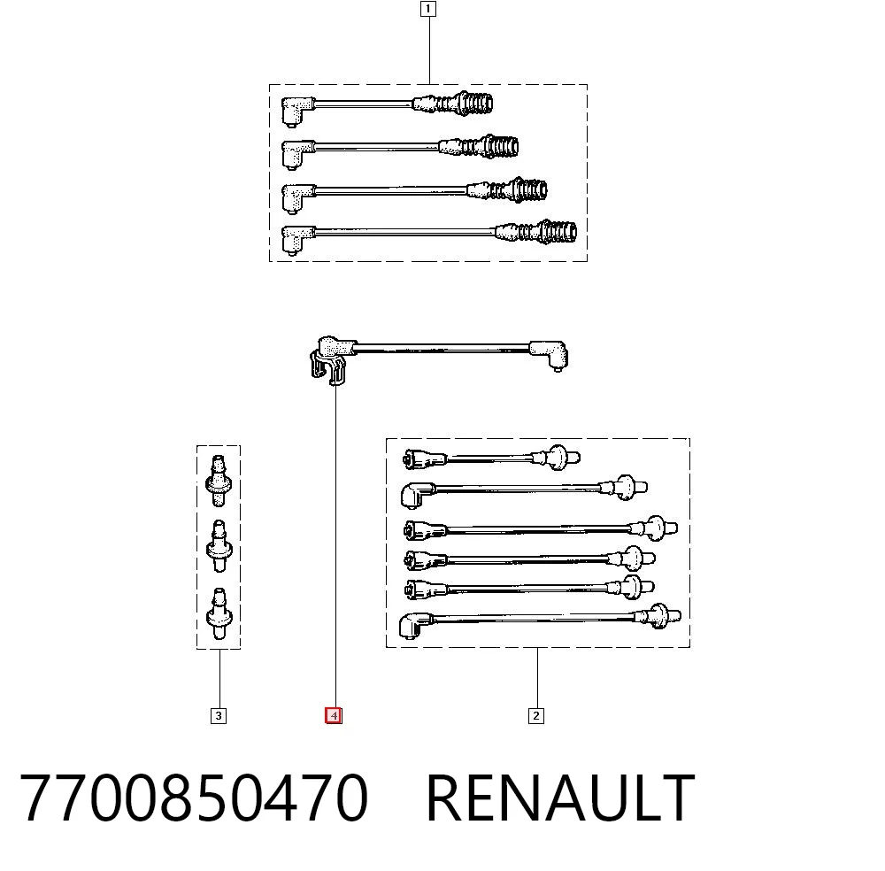 Cables de bujías para Renault 21 K48