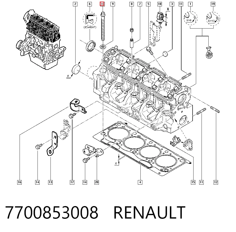 7700853008 Renault (RVI)