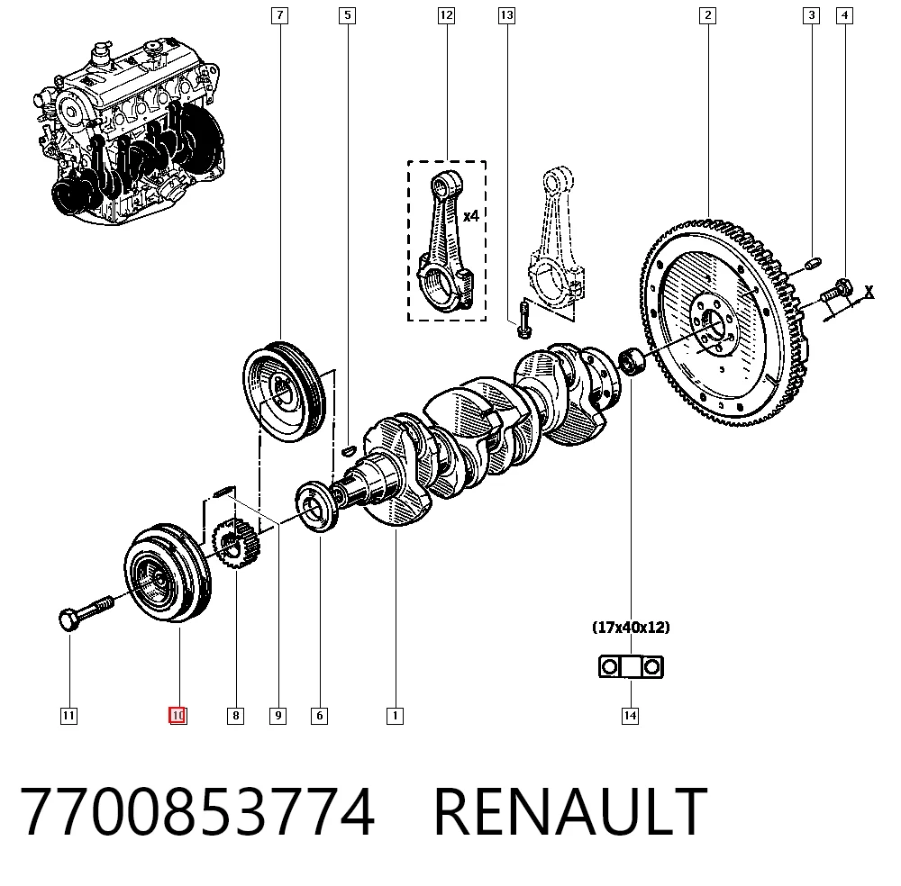 7700853774 Renault (RVI)