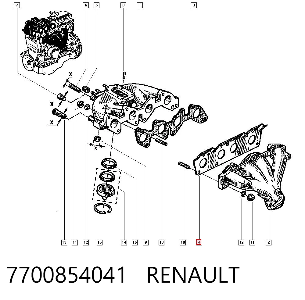 Junta de colector de escape Renault 19 II hatchback comprar en España