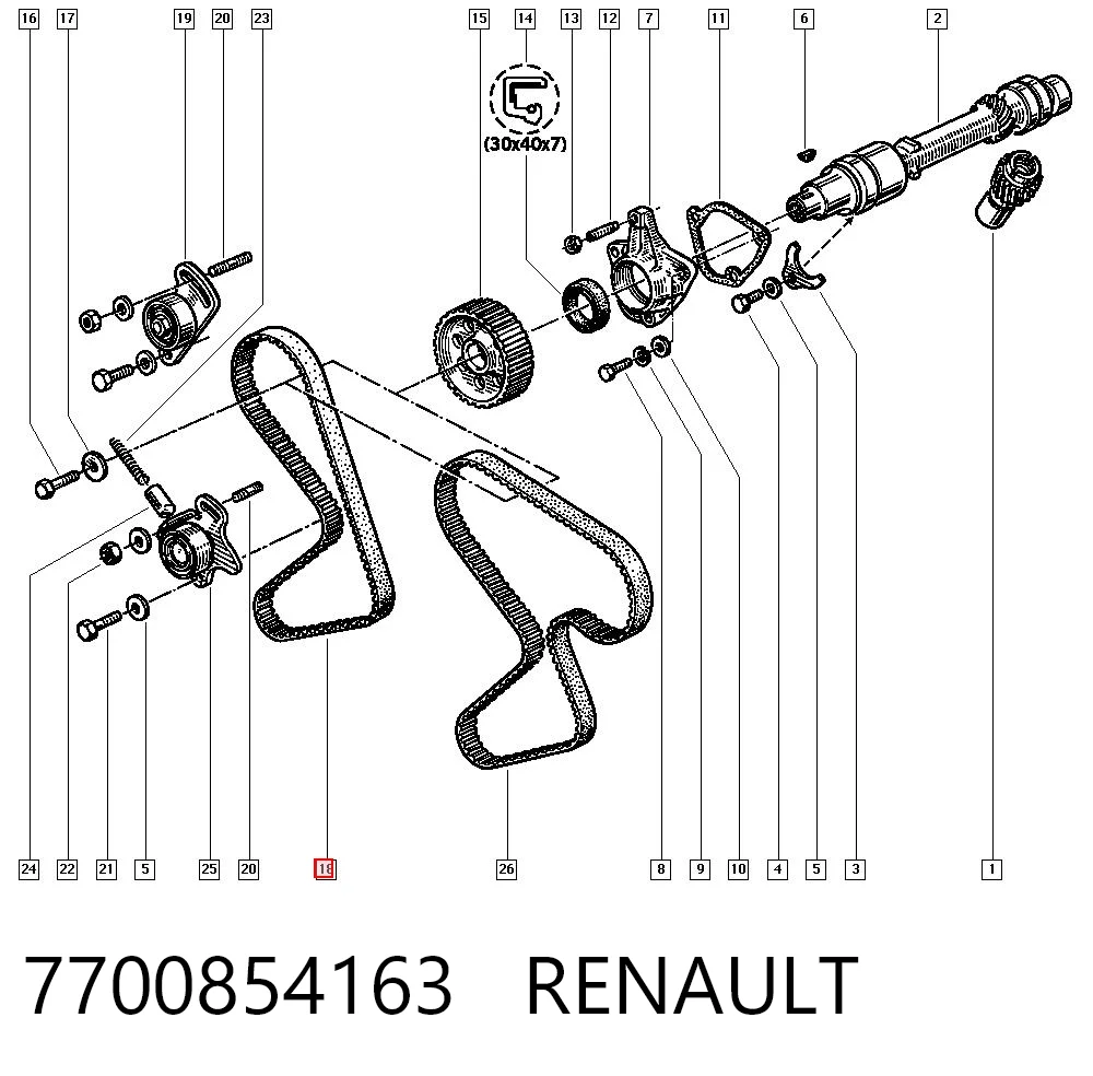 7700854163 Renault (RVI)