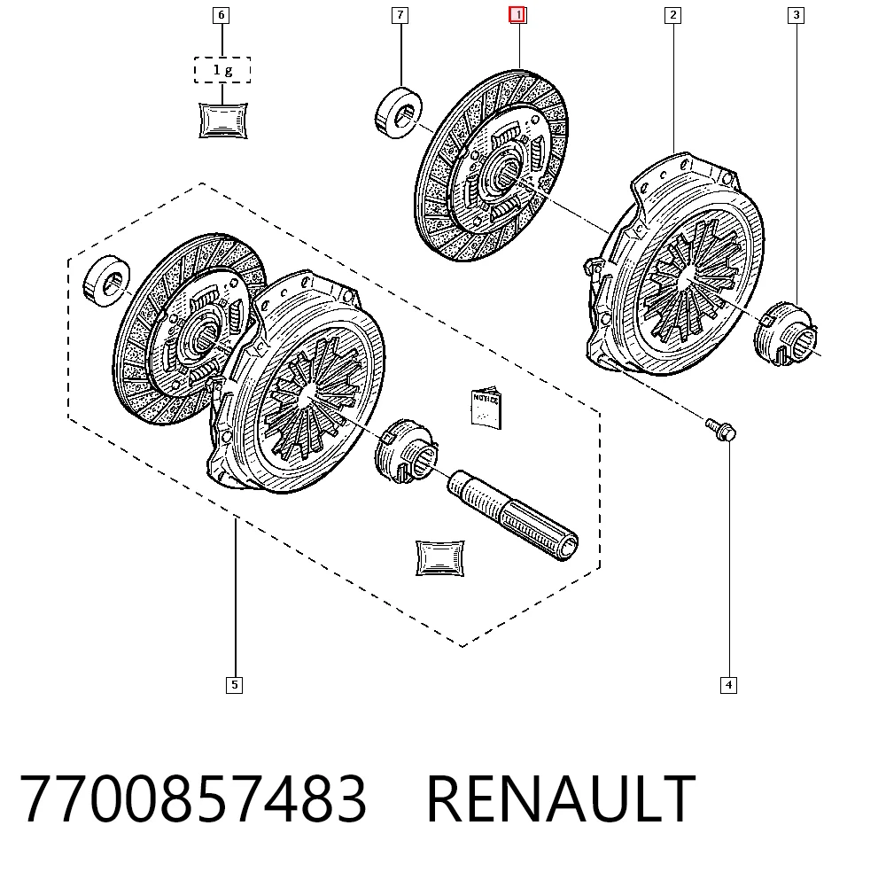 Disco de embrague para Renault Megane LA0, LA1