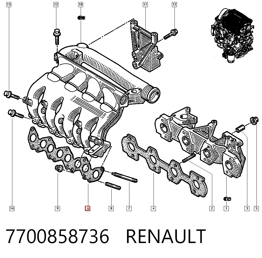 7700858736 Renault (RVI)