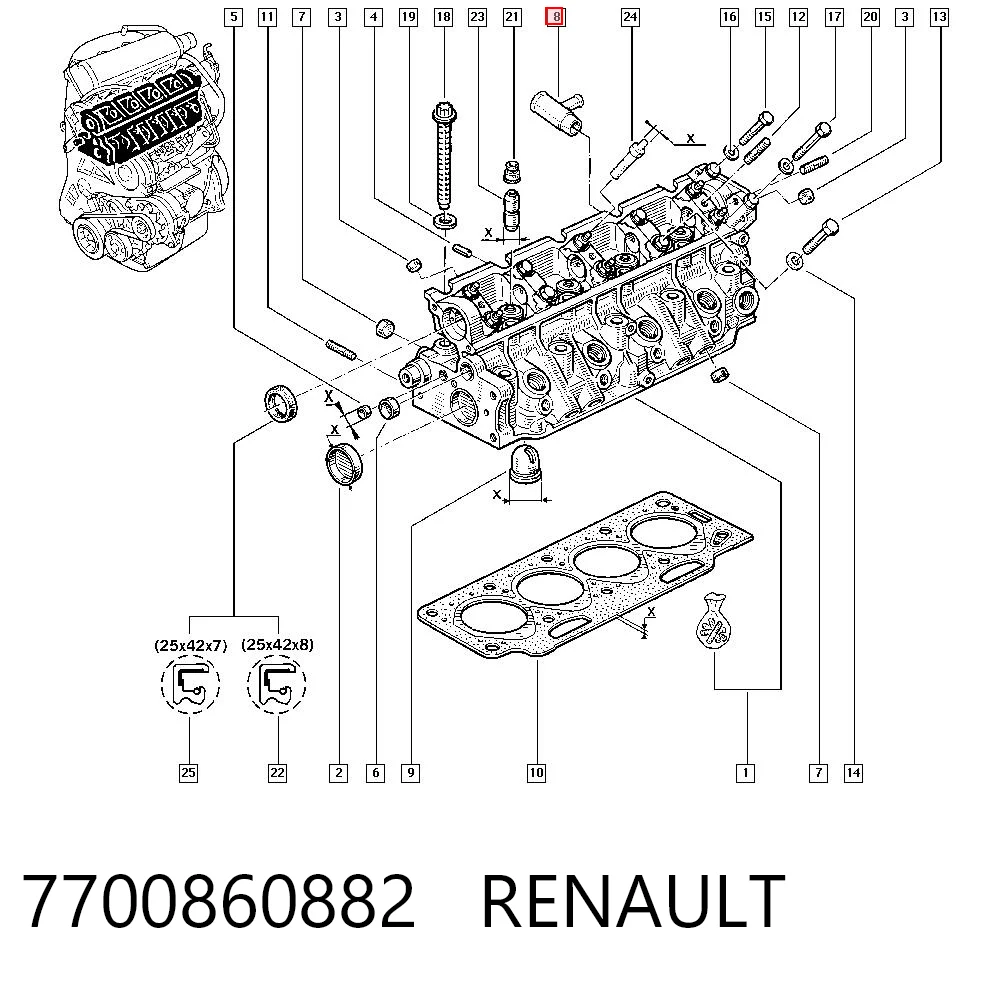 7700860882 Renault (RVI)