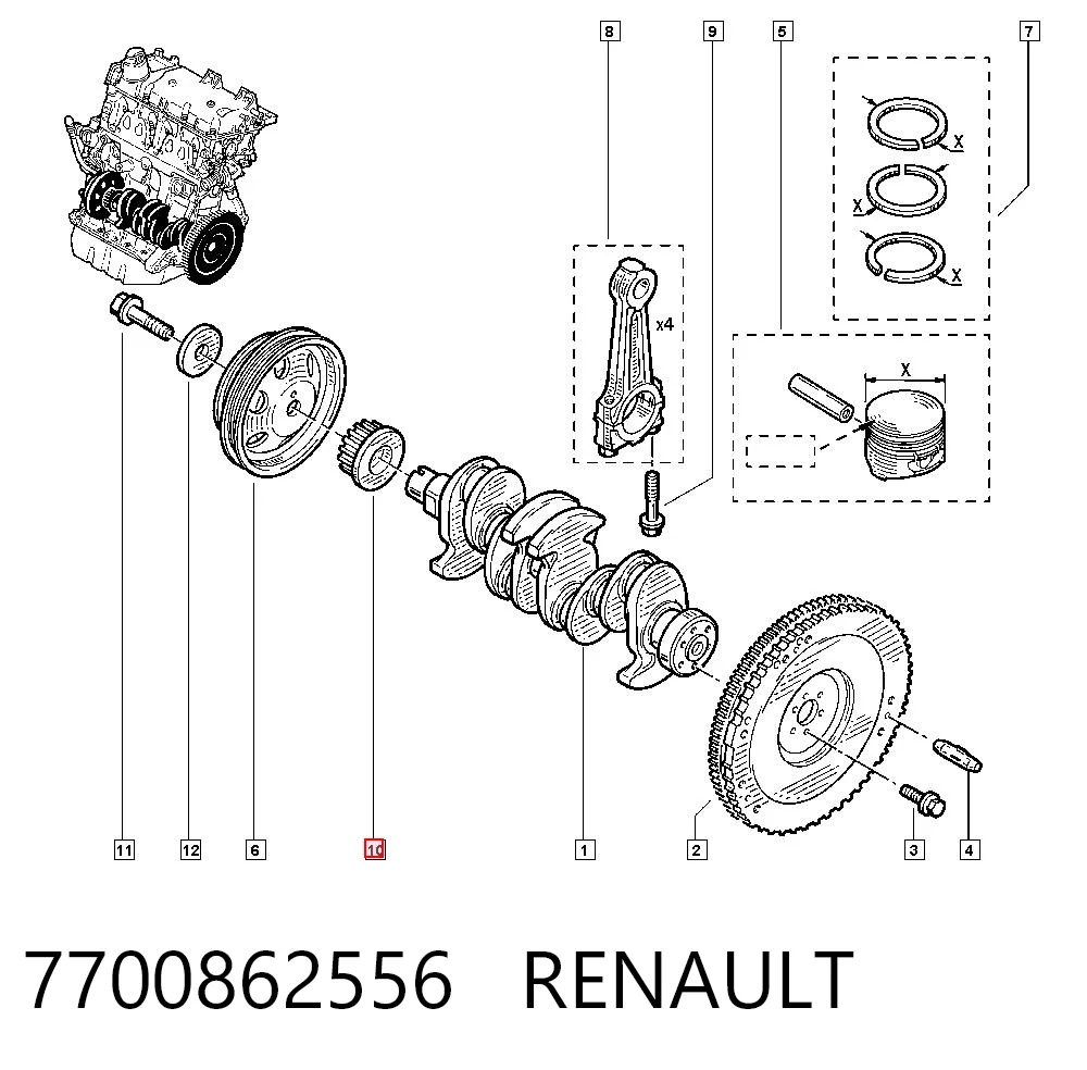 7700862556 Renault (RVI)
