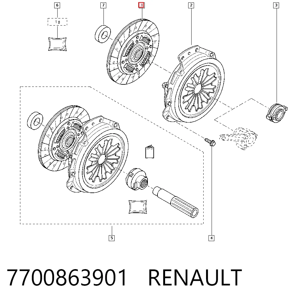 Disco de embrague para Renault Clio II SB0