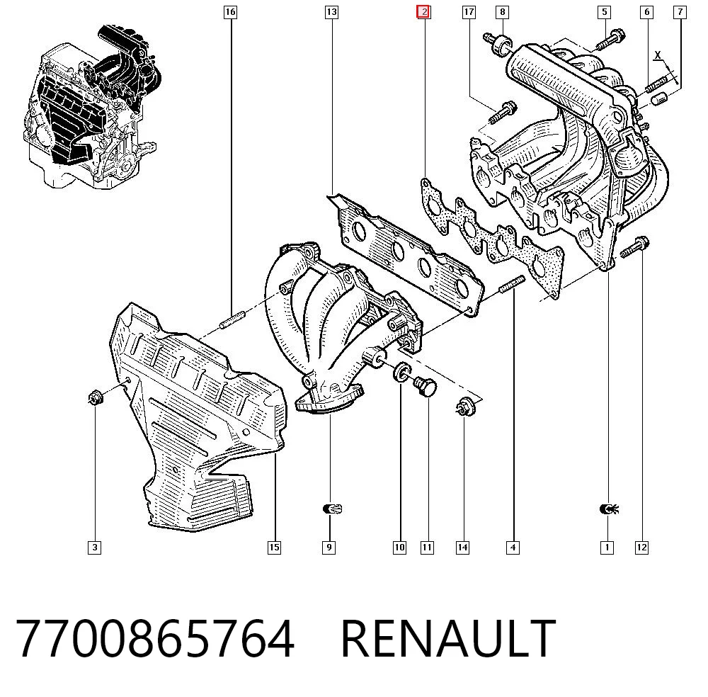 7700865764 Renault (RVI)