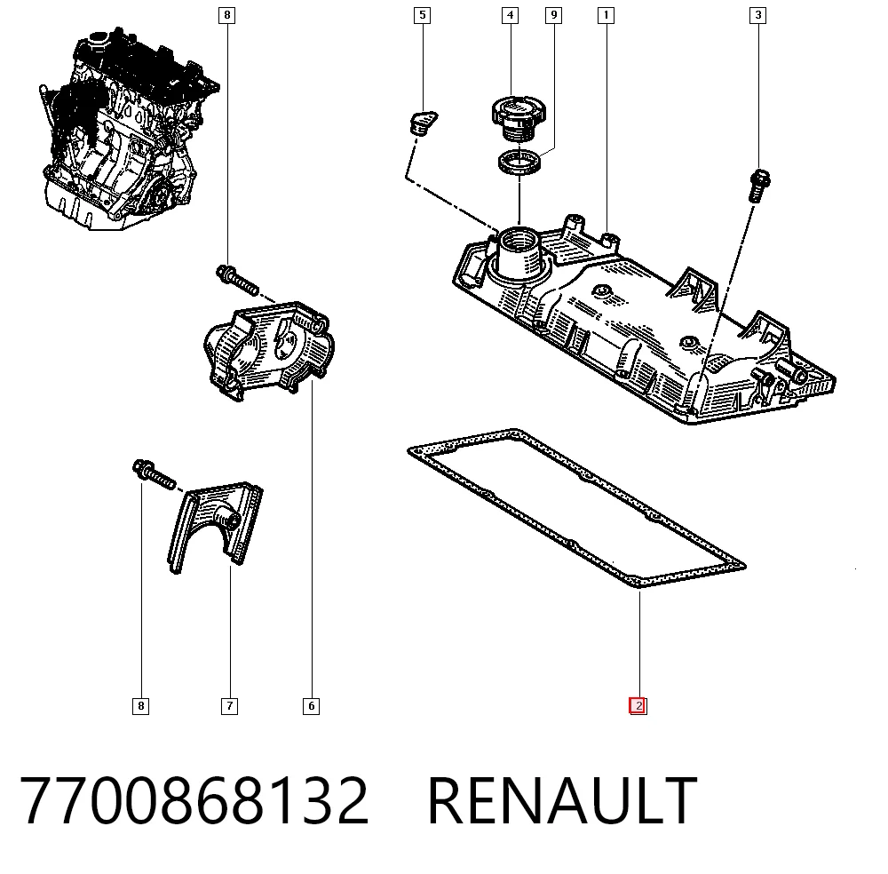 7700868132 Renault (RVI)