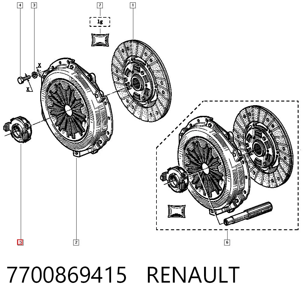 Cojinete de embrague para Renault 9 L42