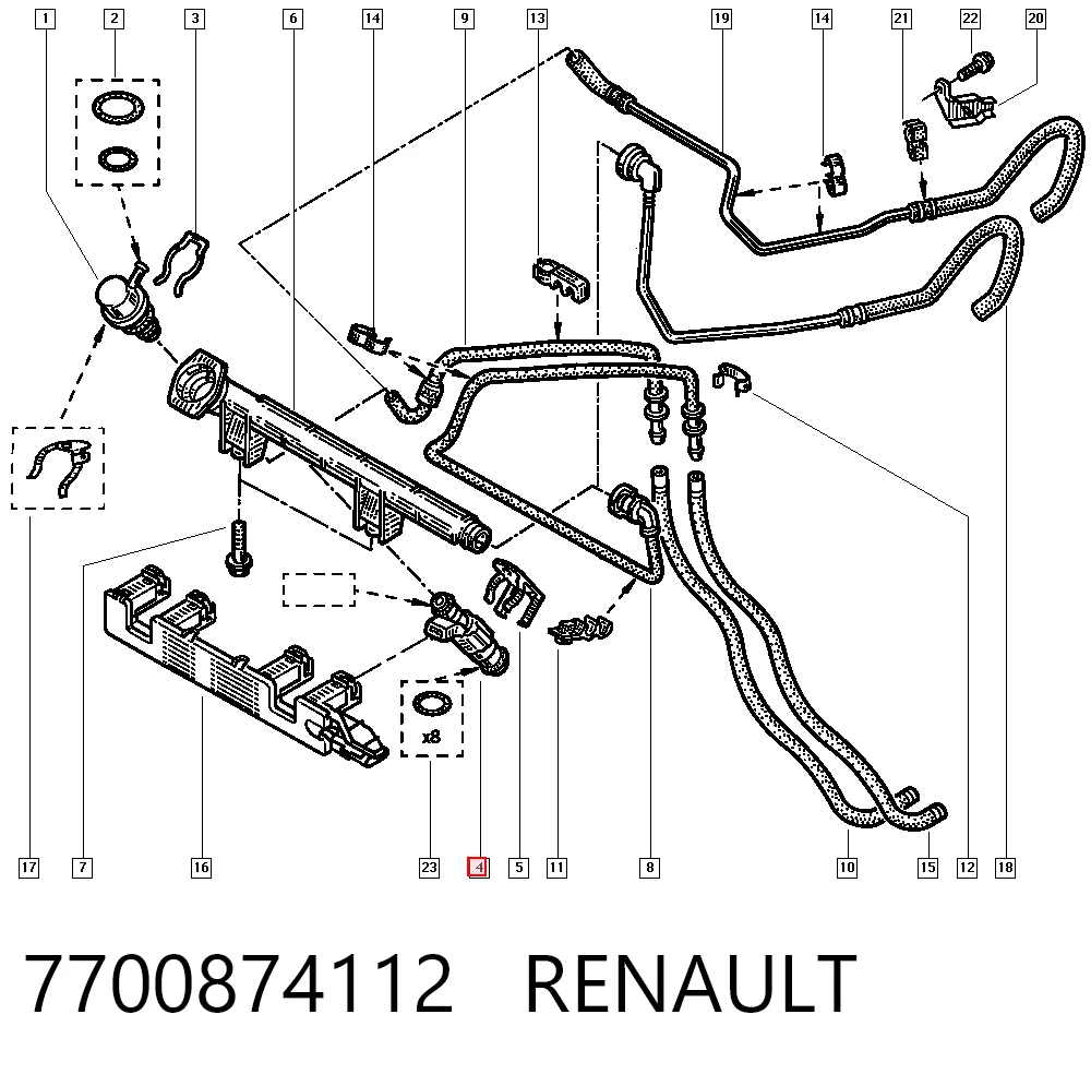 Inyector-bomba para Renault Clio I (BC57, 5357)