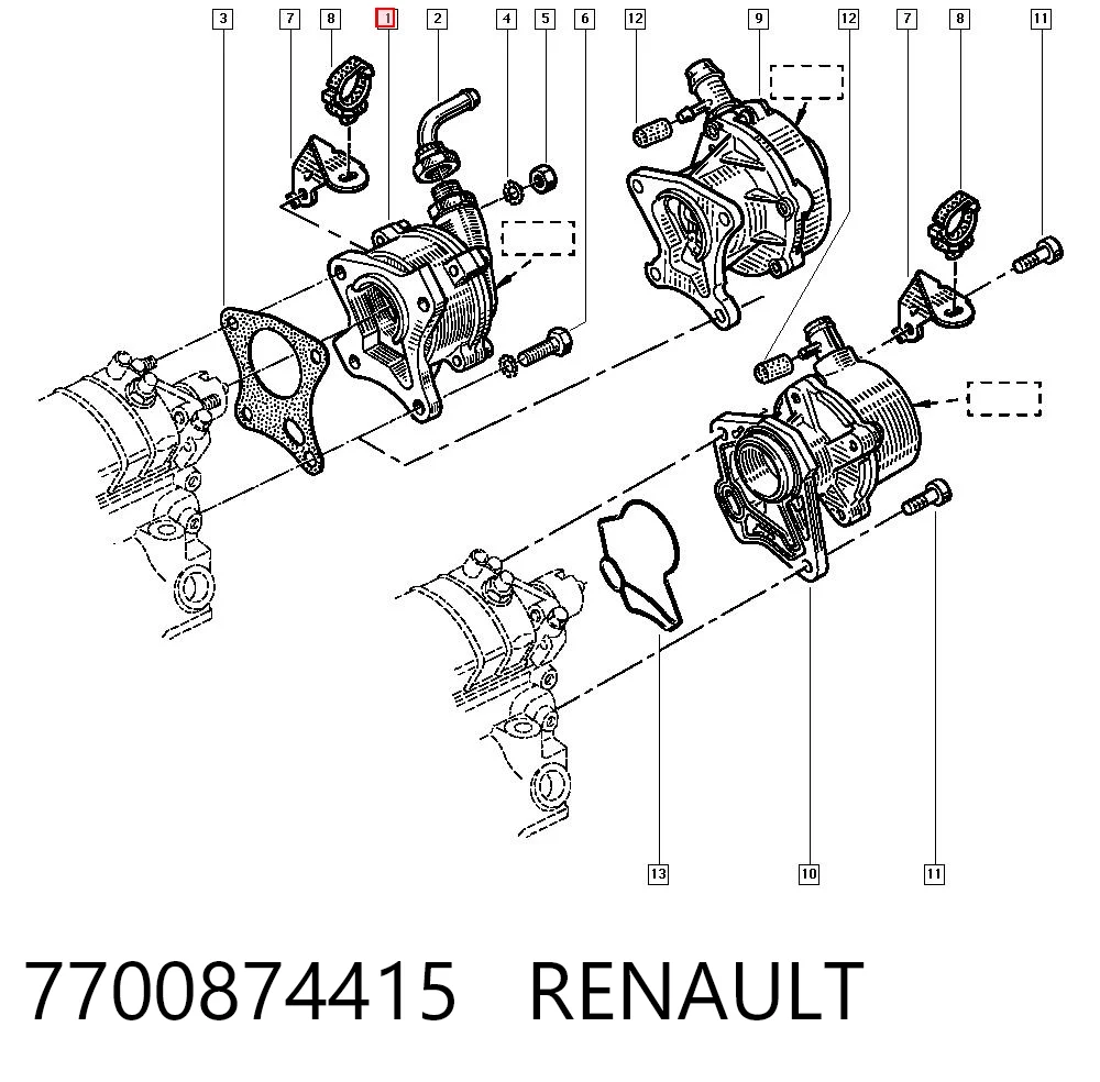 Bomba de vacío de frenado para Renault 19 I B53, C53