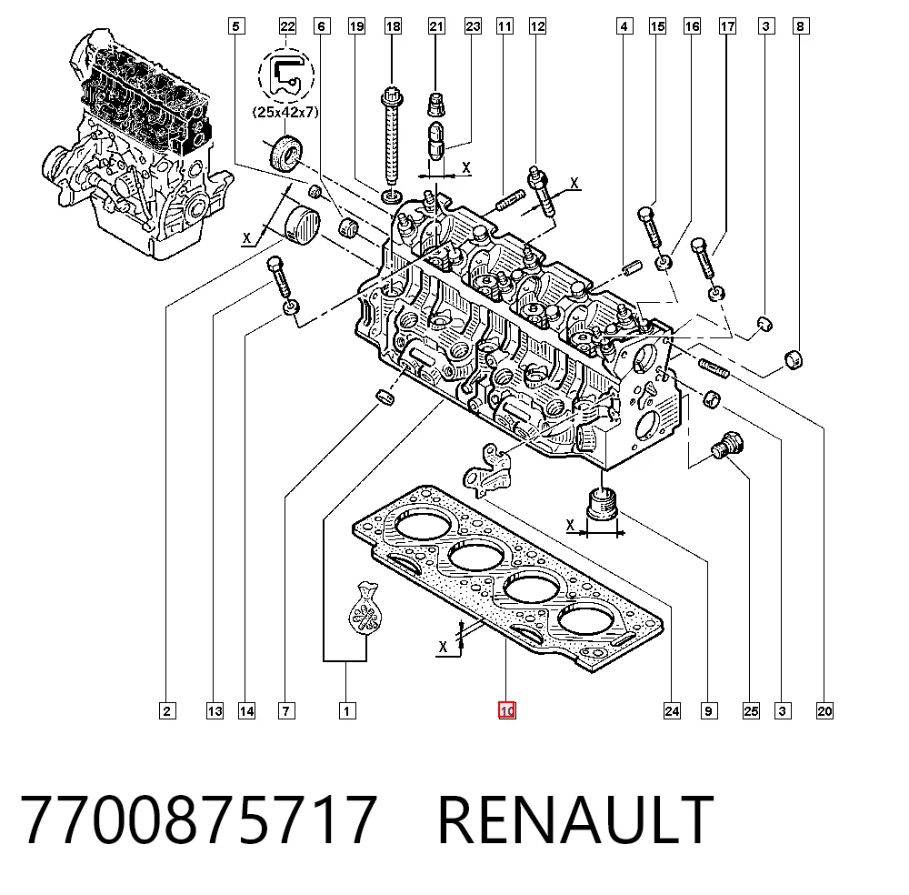 Empaque de culata Volvo 30864506