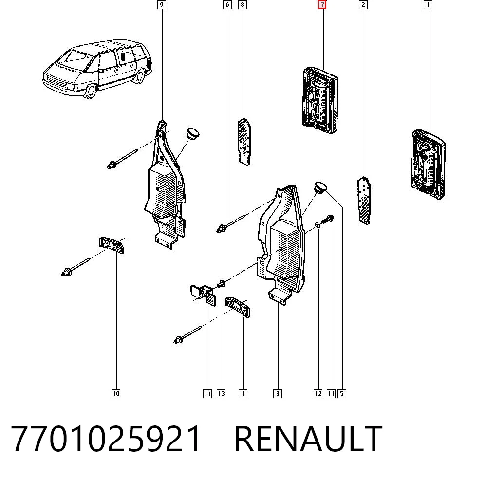 Comprar Piloto trasero derecho Renault Trafic  TXX a bajo precio