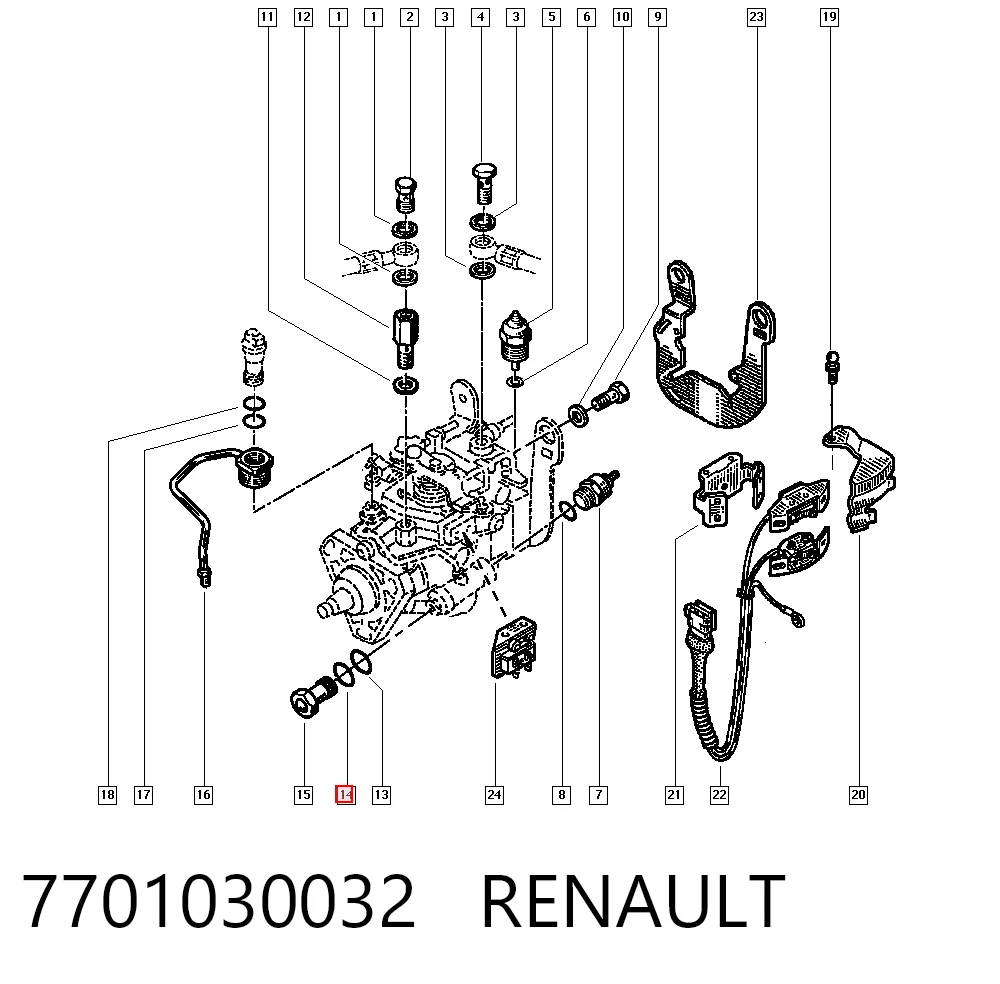 7701030032 Renault (RVI)