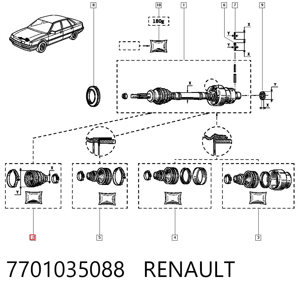 7701035088 Renault (RVI)