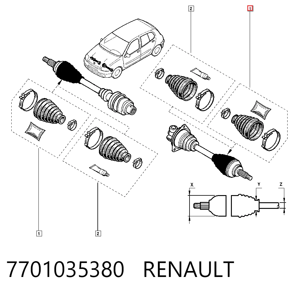 Fuelle, palier delantero exterior Renault 21  desde 13,19 €