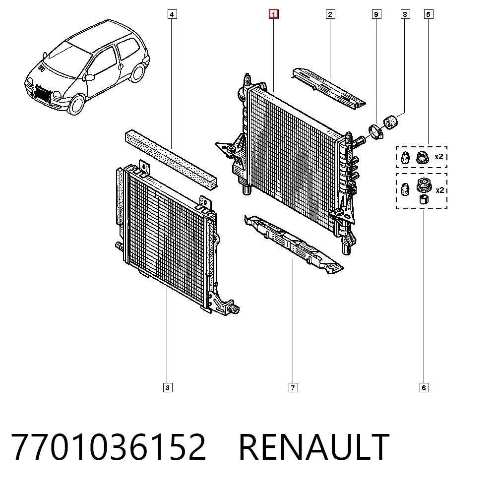 Água radiador Renault Twingo I desde 64,08 €