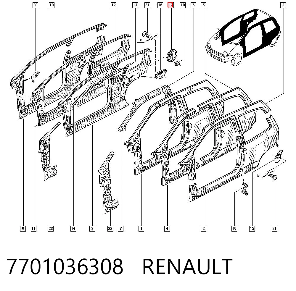7701036308 Renault (RVI)