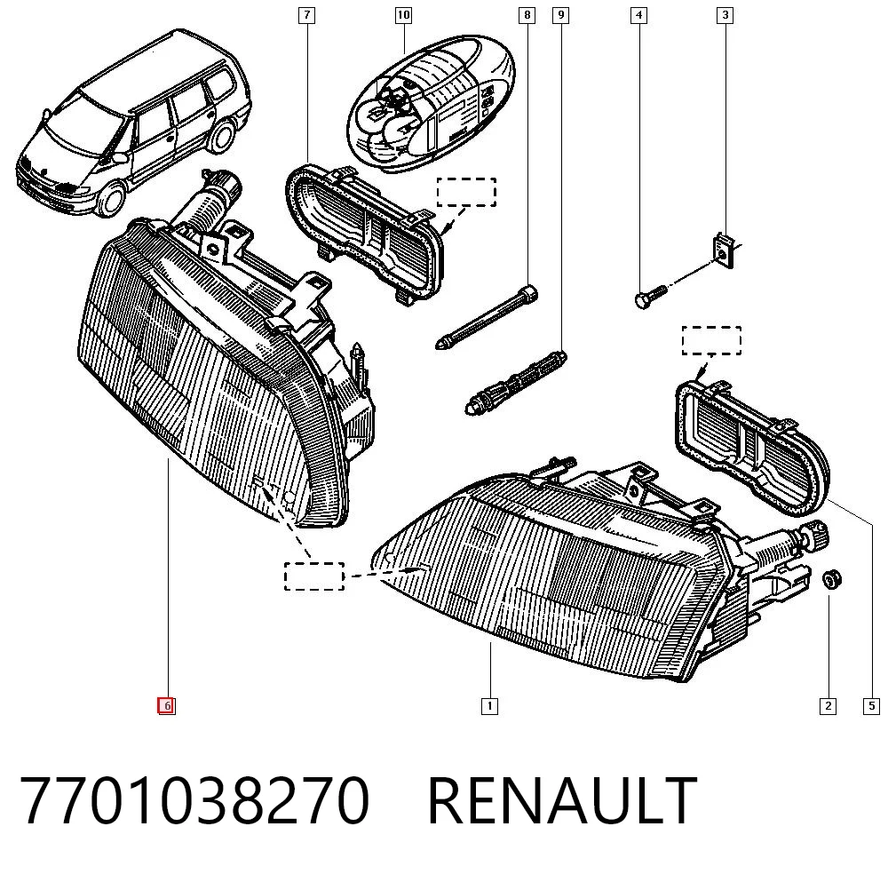 Comprar Faro derecho Renault Laguna I K56