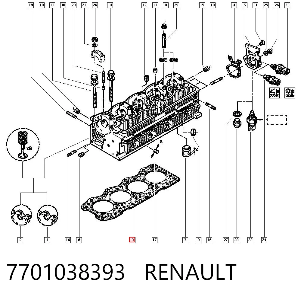7701038393 Renault (RVI)