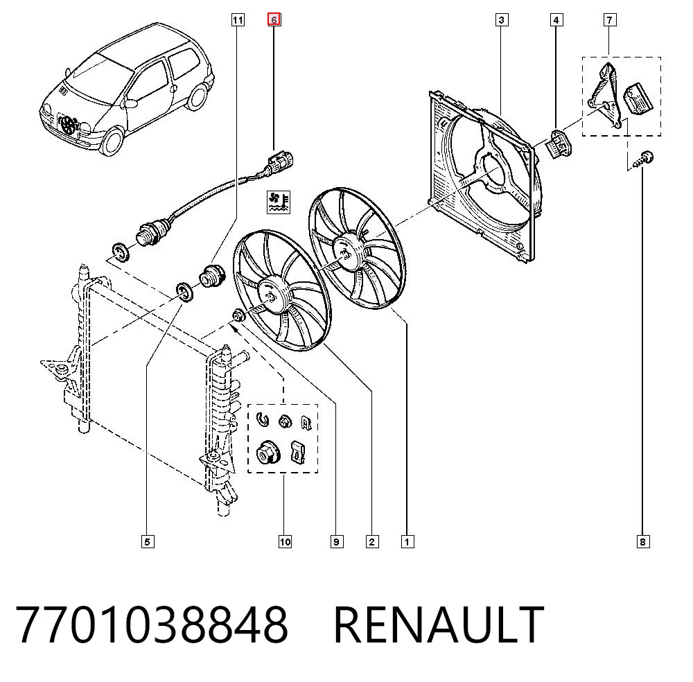 7701038848 Renault (RVI)