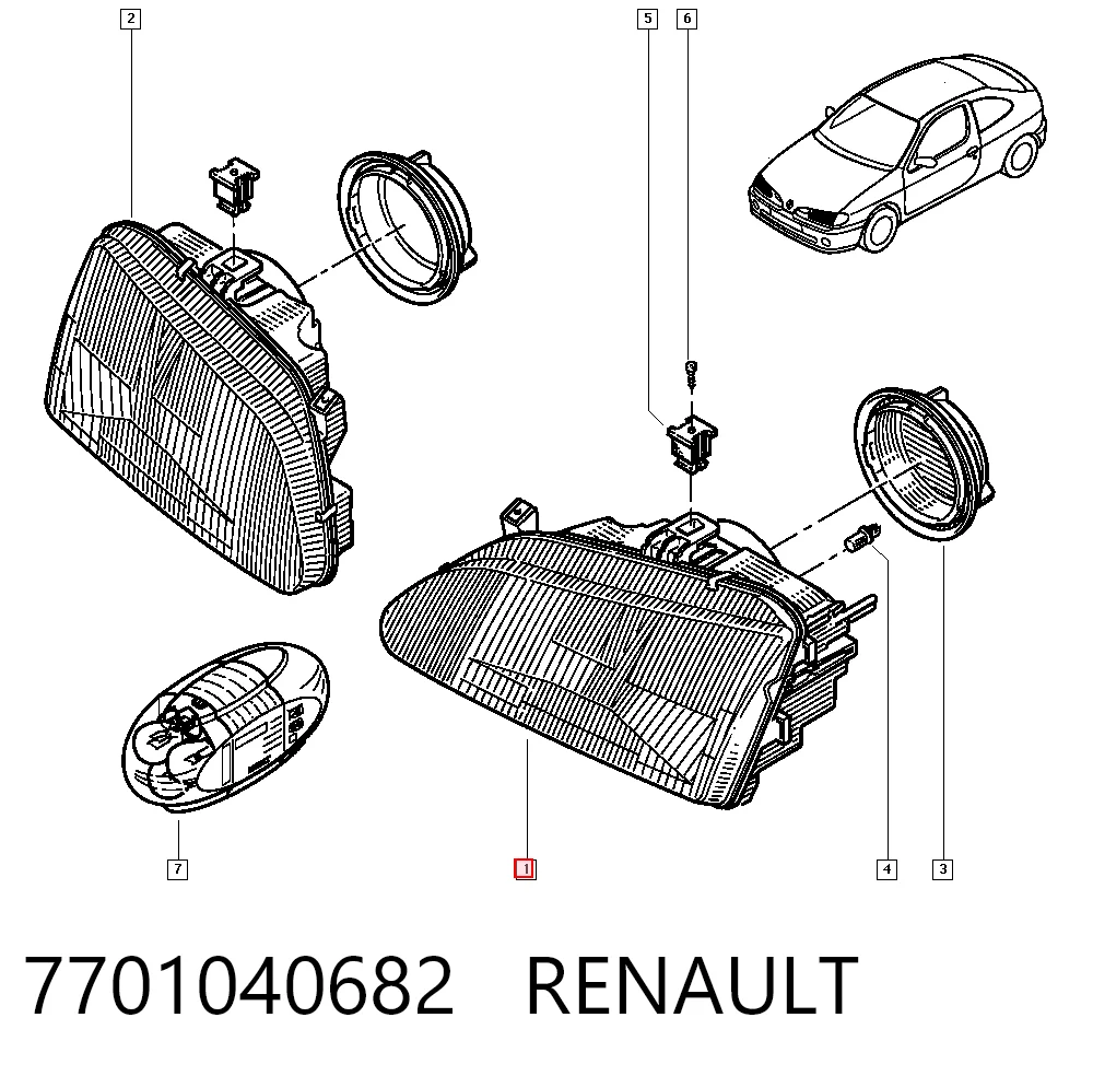  Faro izquierdo Renault Megane 