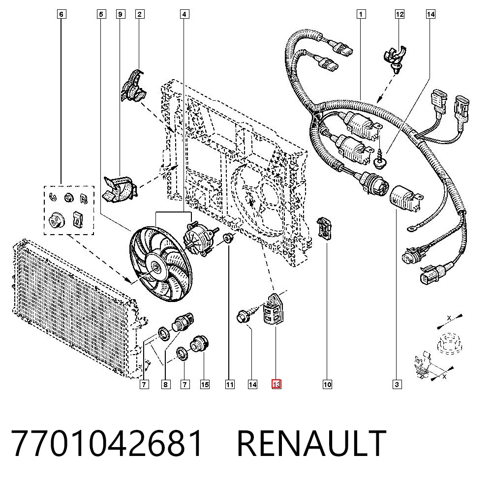 7701042681 Renault (RVI) Resistencia del motor del ventilador del aire acondicionado