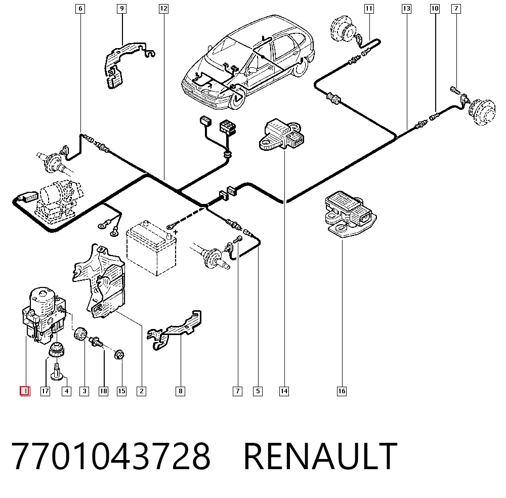 Comprar Módulo hidráulico de ABS Renault Megane  JA0, JA1 a bajo precio