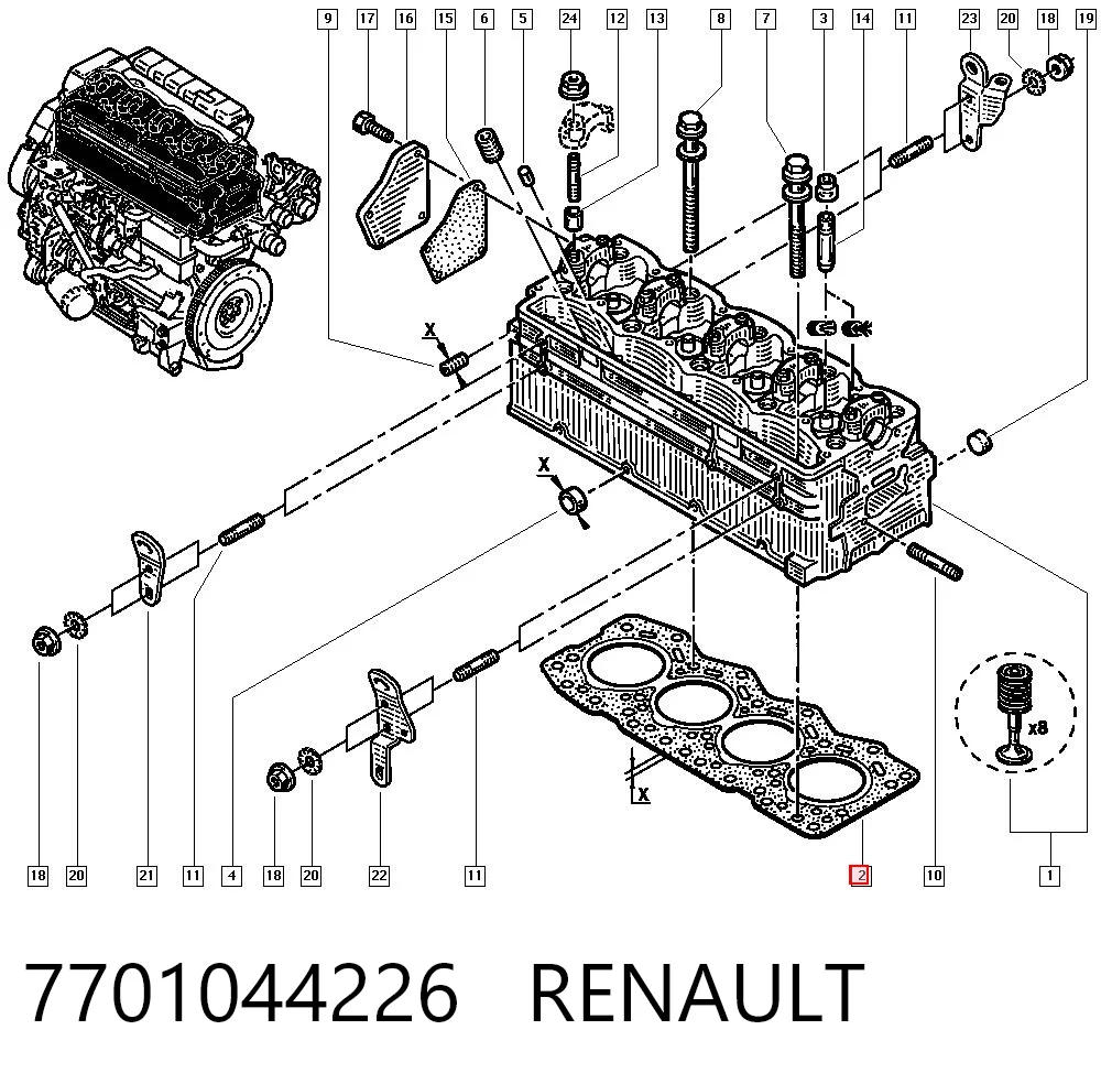 Empaque de culata Fiat Ducato II (244)