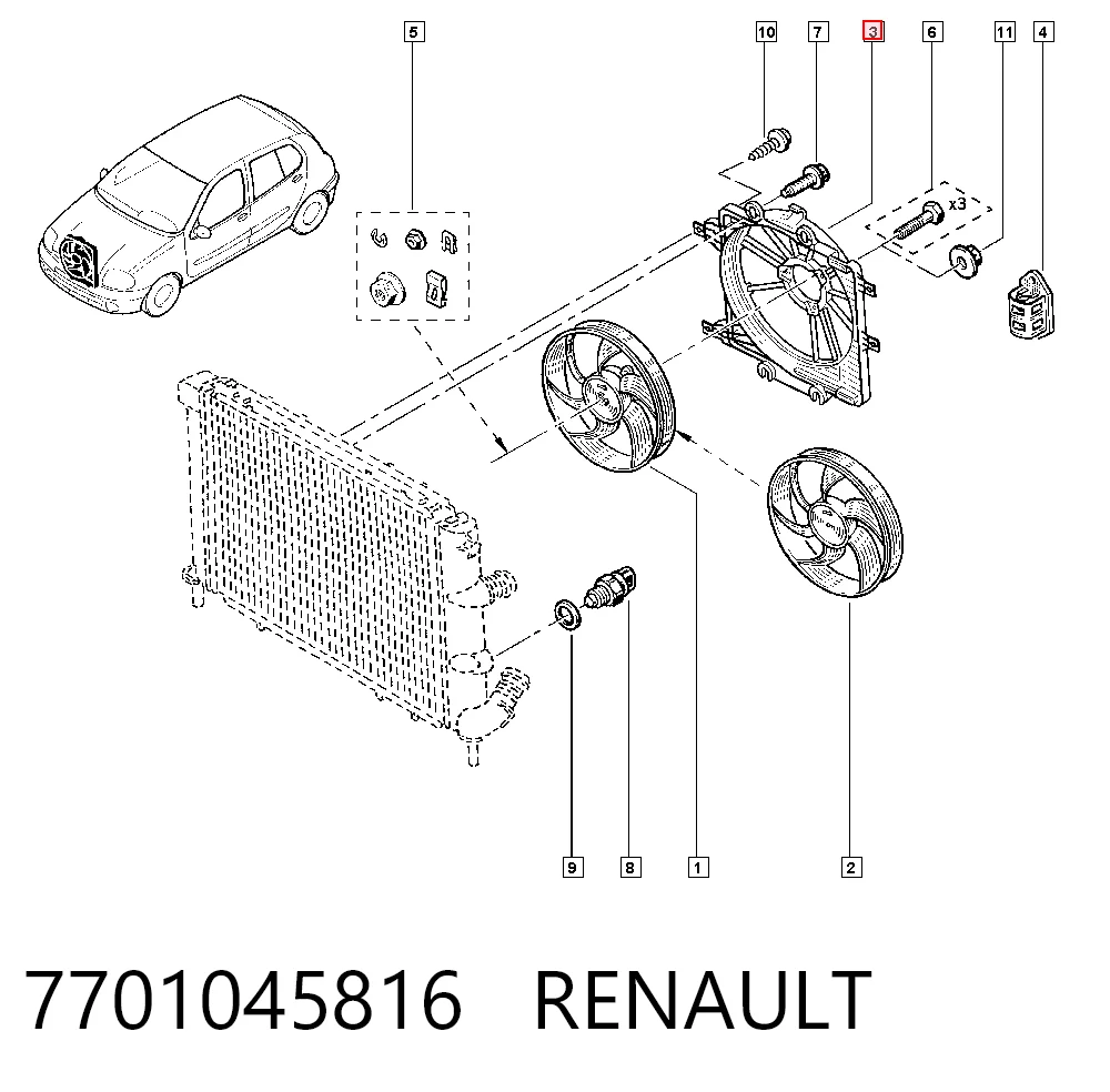 7701045816 Renault (RVI)
