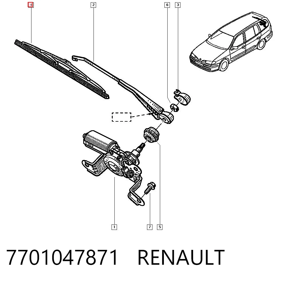 Limpiaparabrisas posterior Renault DUSTER I SUV comprar en España