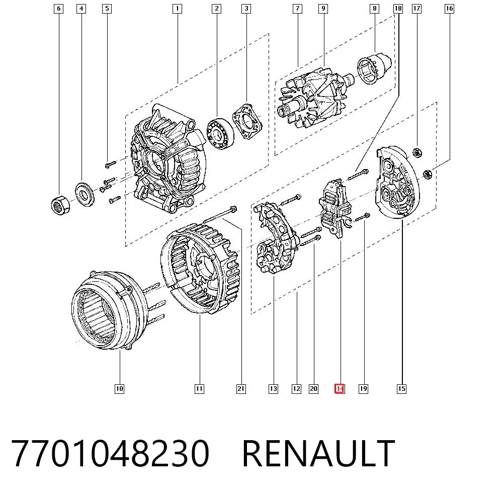 Regulador del voltaje Clio  sedán (1998-2008) original desde 33,49 €