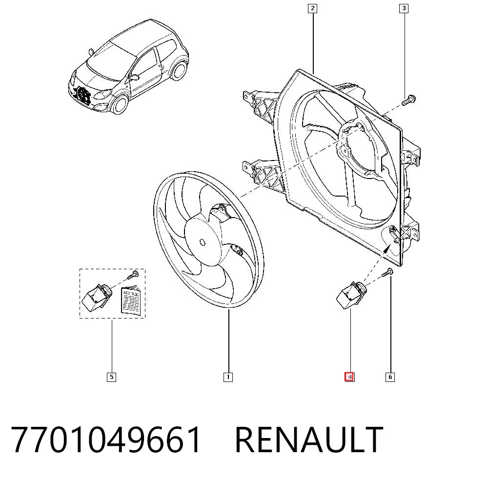 7701049661 Renault (RVI) Regulador de velocidad del ventilador de refrigeración (unidad de control)