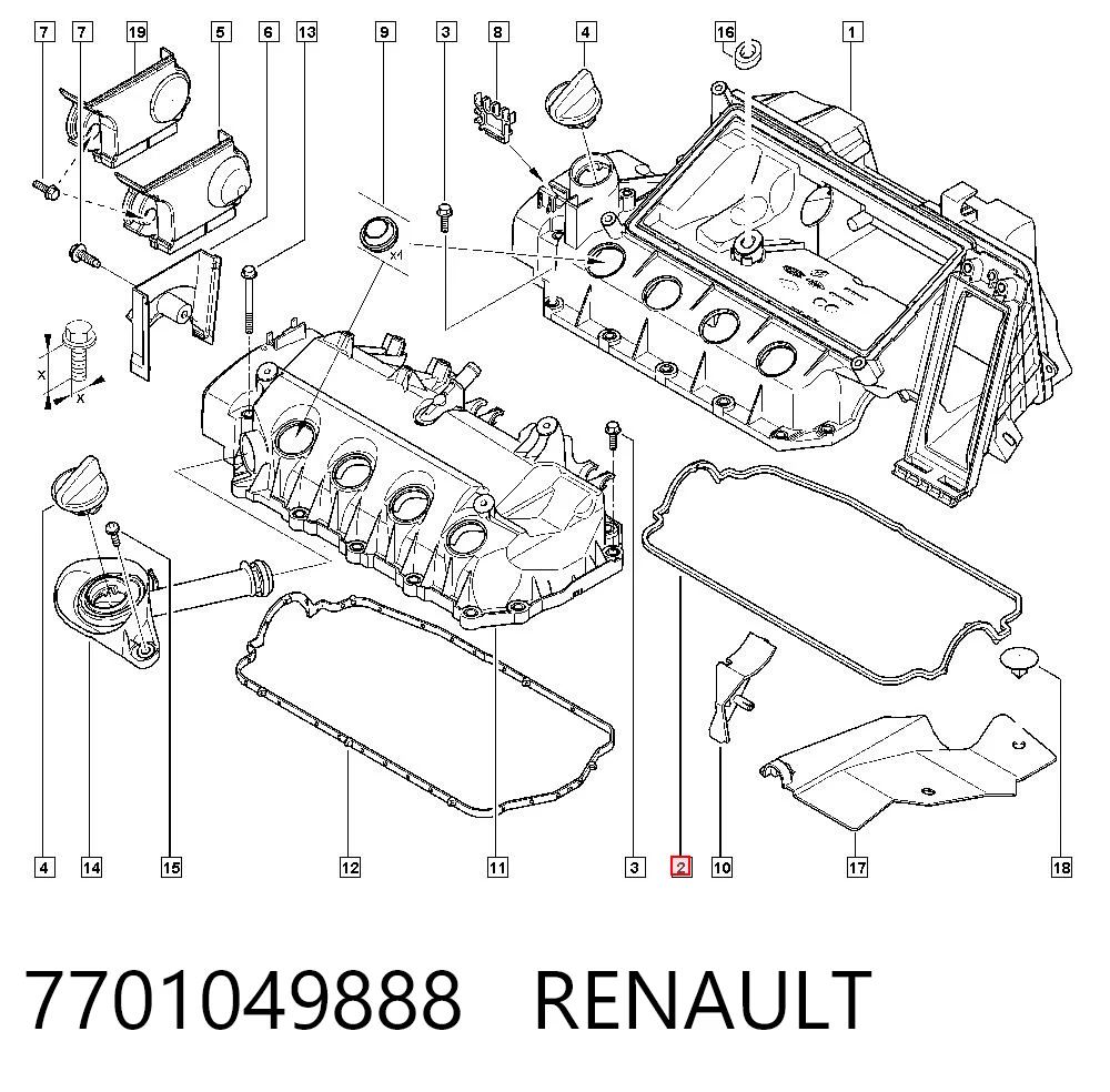Junta tapa válvula Renault Clio  desde 9,21 €