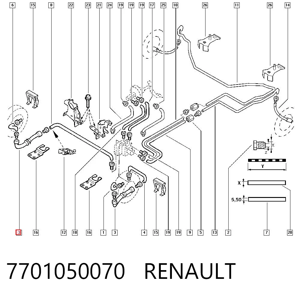 Tubo flexible de frenos delantero Renault Espace IV monovolumen comprar en España