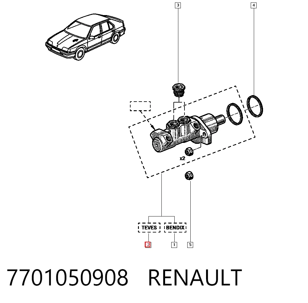 7701050908 Renault (RVI)