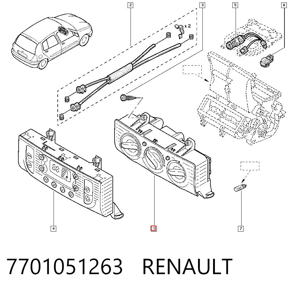 Comprar Módulo de modos de calefacción/aire acondicionado Renault Clio  LB0, LB1, LB2 a bajo precio
