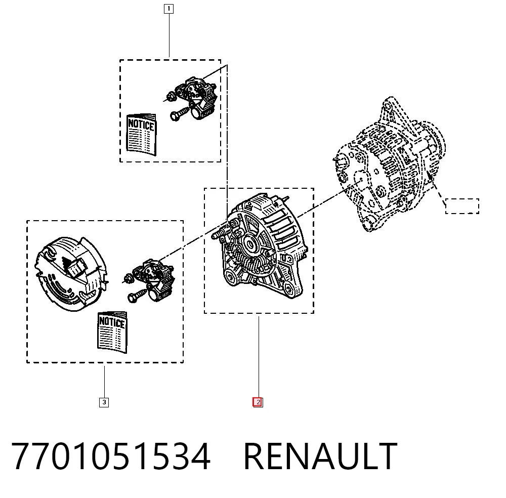 Alternador 7701051534 RENAULT