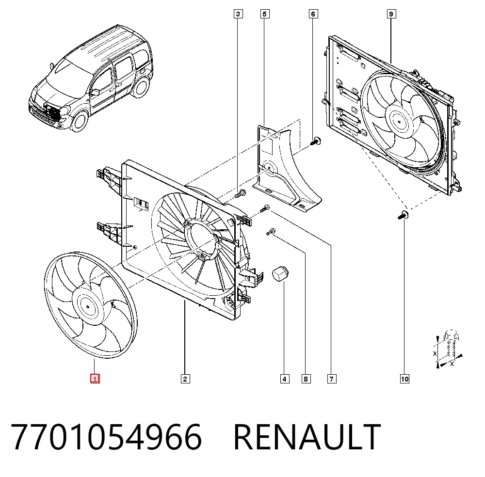  Ventilador del motor Renault Scenic 