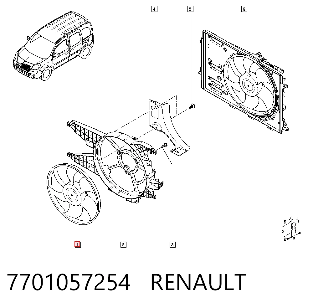Ventilador de refrigeración del motor Renault Scenic GRAND II