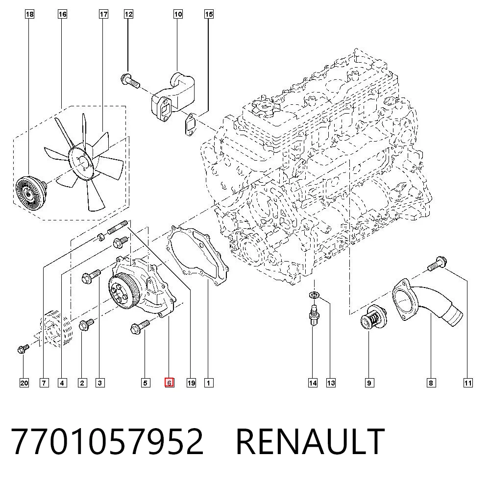 7701057952 Renault (RVI)