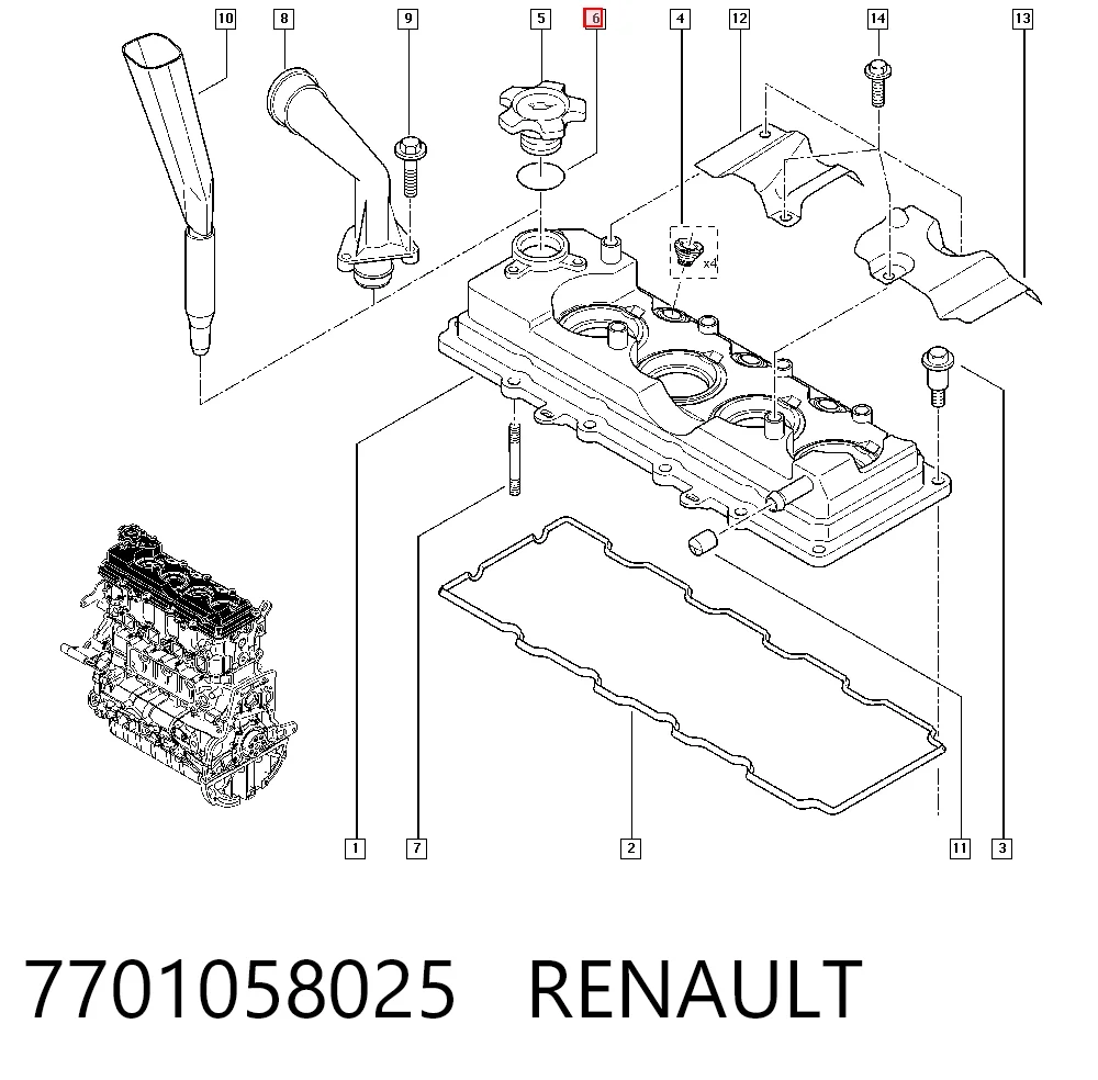 7701058025 Renault (RVI)