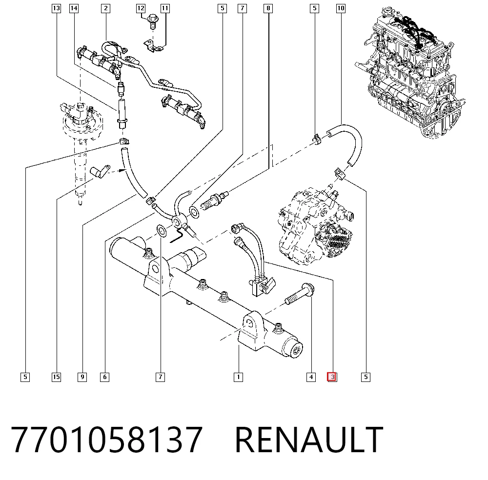 16639DB001 Nissan/Infiniti Sensor de temperatura de combustible