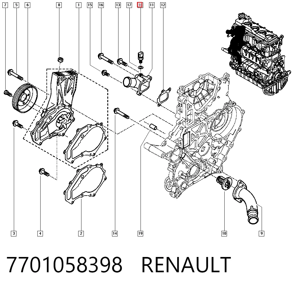 Sensor de temperatura del motor Infiniti Q50  (V37)