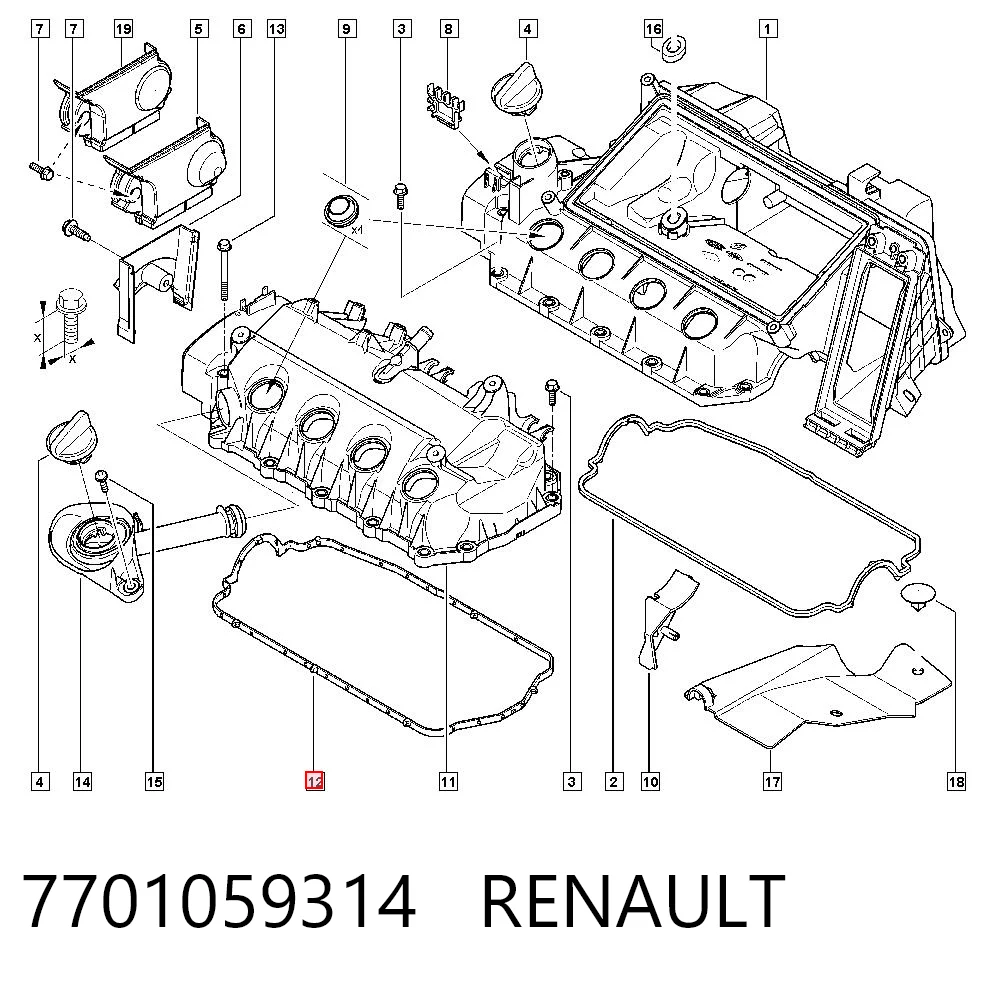Comprar Junta tapa de balancines Renault Clio III BR01, CR01