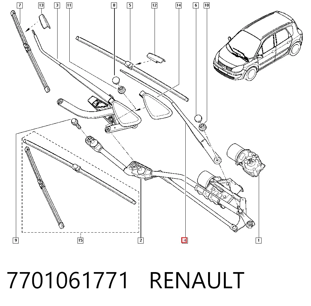 Brazo de limpiaparabrisas Renault Scenic II monovolumen (JM0, JM1) (2003 - 2009) precio, desde 65,04 EUR
